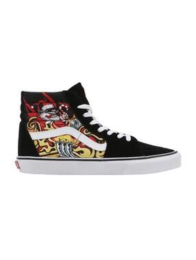 Mens Size 6.5 / Womens 8 VANS Sk8-Hi Santa Shoes Black Suede Sneaker VN0A4BVTBLK